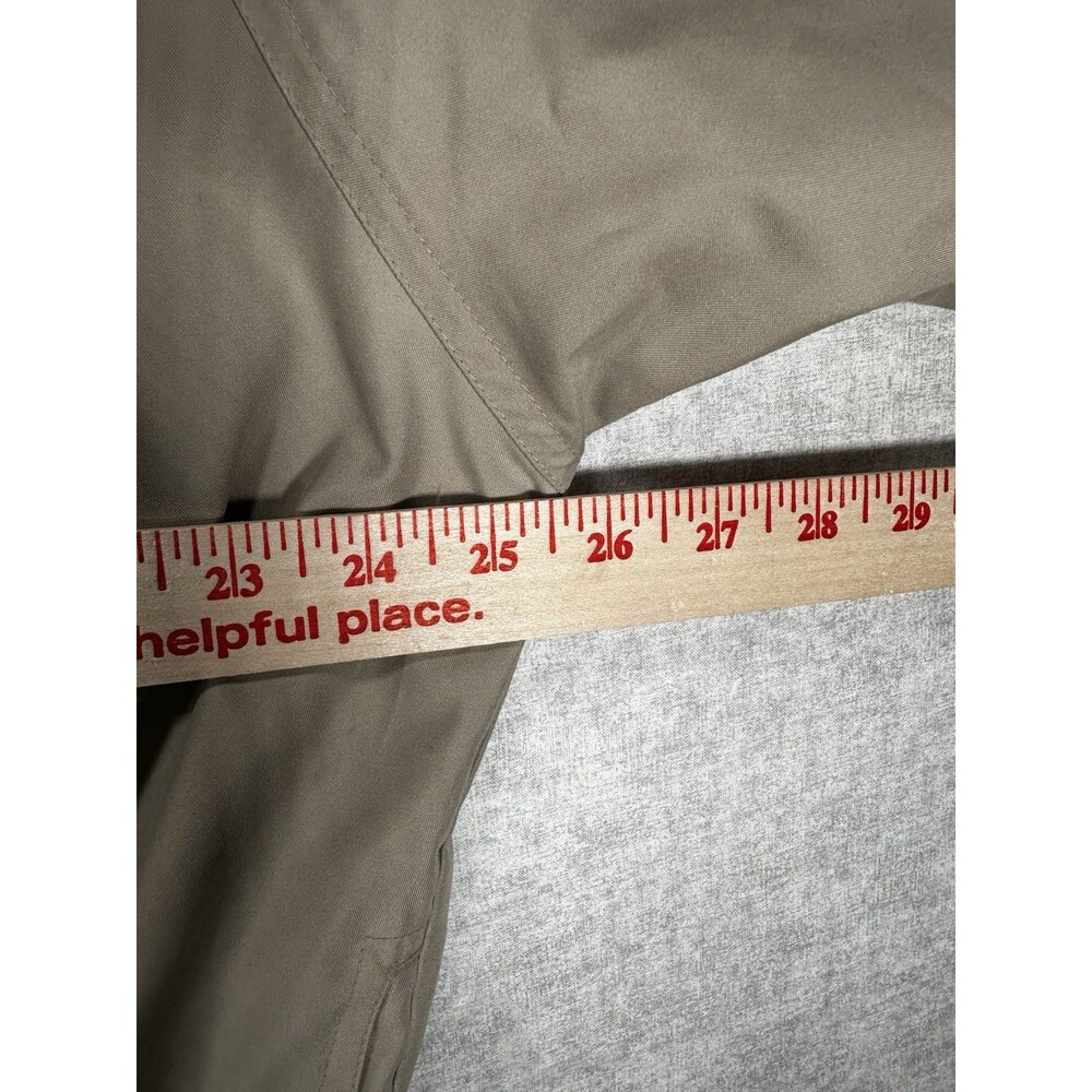 North End Khaki Golf Jacket Pullover Windbreaker Mens Size L V Neck Long Sleeve - Picture 5 of 6
